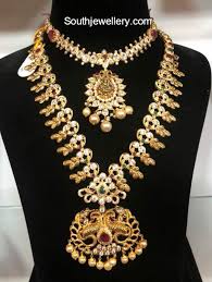 2 days ago · gold pendants: Cz Gold Necklace And Long Haram Indian Jewellery Designs