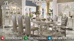 Luxury Set Meja Makan Mewah Jepara Harga Terjangkau Model Elegant Mm 0757 Formal Dining Room Sets Luxury Dining Luxury Dining Room