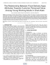 Restaurant of azerbaijani national cuisine. Pdf The Relationship Between Food Delivery Appsattributes Towards Customer Perceived Value Among Young Working Adults In Shah Alam Dr Ahmad Albattat Academia Edu