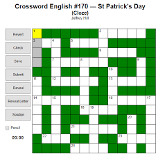 Patrick's day theme unit and printables. The English Blog Crosswords