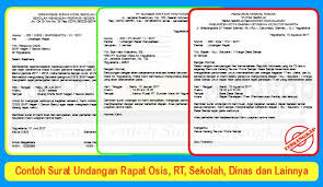 Contoh surat undangan rapat osis. Contoh Surat Undangan Rapat Osis Rt Sekolah Dinas Dll