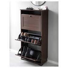 brusali خزانة أحذية بـ 3 حجيرات بني 61x30x130 سم ikea