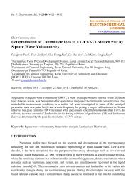 To examine the pervasiveness of conﬁrmative testing. Electrochemical Behaviour Of Tin In A Licl Kcl Eutectic Melt