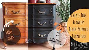 Chalk paint' is a term trademarked by 'annie sloan', a british artist and color expert for her range of environmentally friendly decorative paints that can be applied on furniture without sanding or priming it. Create This Flawless Black Painted Furniture Using Mineral Chalk Paint Youtube