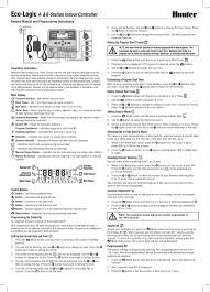 It features multiple programs that allow you to specify more than one watering schedule for your sprinklers. Eco Logic Installation Card Manualzz