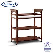 Graco Lauren Changing Table With Water Resistant Pad And Safety Straps Included Cherry Walmart Com Walmart Com