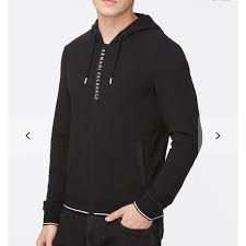 Shop our curated selection today! A X Armani Exchange Shirts Armani Exchange Black Zip Up Hoodie Size M Poshmark