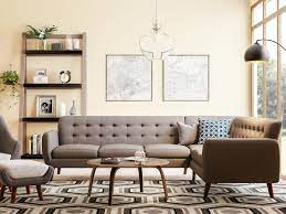 Scott slimline sofa is small enough to fit cosy spaces but has ample space to provide a comfortable seating for two. 20 Mid Century Modern Living Room Ideas Overstock Com