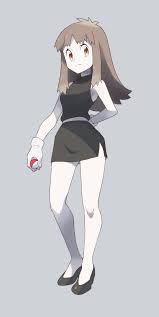 With its herculean powers, it can easily throw around it's proud of its thick horn. 1girl Arm Behind Back Bangs Bare Shoulders Black Dress Black Footwear Black Shirt Black Skirt Blue Pokemon Blu Bare Shoulders Pokemon Blue Pokemon Characters