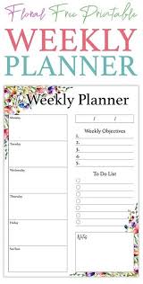 29 free weekly planner template printables for 2022