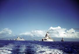 Battleships Of The Pacific Fleet On Maneuvers Off Hawaii 1940 604x414 Battleship Leyte Warship