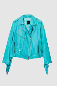 Fringe Detail Relaxed Leather Jacket Nasty Gal