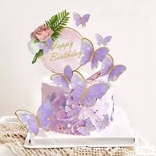 Make anyone's birthday special with name of happy birthday cake. Buy 20 Pack 3d Purple Butterfly Shape Cake Toppers Metal Cake Decoration With Flowers Gold Pink Happy Birthday Decorations Mariposas Cupcake Topper For Wedding Or Birthday Party Wall Decoration Online In Lebanon
