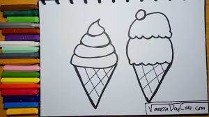 Kalian bisa mengkombinasikan dengan bahan lain, atau bisa hanya sekedar stik es krim saja sudah cukup. Cara Menggambar Es Krim Vanessadaycare Bahasa Indonesia Youtube