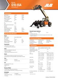 Jlg G10 55a Specifications Cranemarket