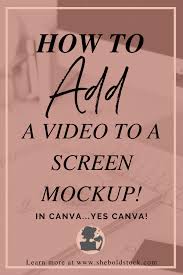 Elegant canvas mockup templates dedicated to the art community for their artworks presentation like paintings, designs, sketches… in a simply and attractive way. How To Insert Video Into A Screen Mockup In Canva She Bold Stock