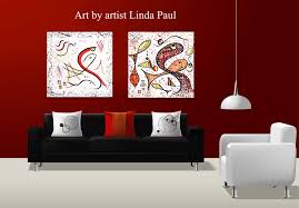 Intricate black octopus on white poster. Fish Art Paintings Large Abstract And Whimsical Painted Fish