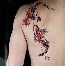 Colours have a way of making any design that they are used on to pop and with an enhanced visual appeal. 250 Beautiful Koi Fish Tattoos Meanings Ultimate Guide August 2021
