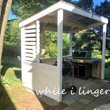 These shelters will not have open walls on all sides but instead feature a sheer or mesh panel that still allows for air circulate but distorts the view of someone looking into the shelter. How To Build A Bbq Shack Diy Bbq Shed Bbq Shack Built In Bbq
