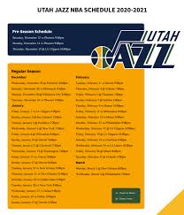 Watch from anywhere online and free. Printable Utah Jazz 2020 21 Schedule And Tv Schedule Printerfriendly