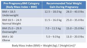 Pregnancy Weight Gain Chart Overweight 3 Baby Weight