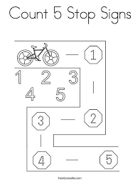 3rd grade coloring pages | math mystery pictures | color by number. Count 5 Stop Signs Coloring Page Twisty Noodle Coloring Pages Stop Sign Homework Worksheets