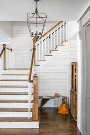 Tuning fork stair railing design. 32 Farmhouse Staircase Decor Ideas Farmihomie Com