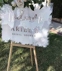 Bridal Shower Glass Sign Bridal Shower Signs Bridal Shower Welcome Sign Bridal Shower