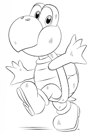 Mario koopa troopa coloring page for people, who love this video game mario. Koopa Troopa Goes To School Coloring Pages Super Mario Bros Coloring Pages Free Printable Coloring Pages Online