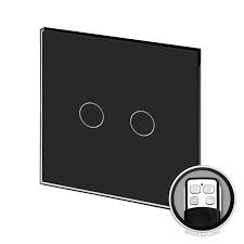 Switch off at the mains, then remove the existing switch and disconnect the wiring from the switch terminals at the rear, taking note of the present wiring of the switch and the marking on the terminals. Crystal Pg Led Dimmer Touch Remote Light Switch 2 Gang Black Glass Led Compatible Retrotouch Designer Light Switches Plug Sockets