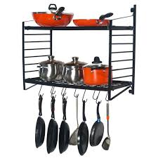 Zimtown Kitchen Pan Pot Rack Wall Mounted Hanging Storage Organizer 2 Tire Walmart Com In 2021 Kitchen Rack Pot Rack Hanging Storage