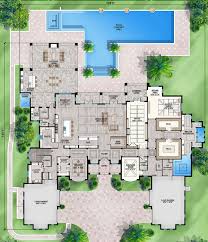 Double garages, kitchen, dining, lounge, 2x bedrooms, bathroom, guest. House Plan 207 00078 Coastal Plan 11 653 Square Feet 5 Bedrooms 6 5 Bathrooms Beach House Plans House Plans Mansion Coastal House Plans
