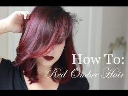 For ombre hair color, begin by mixing bleach in a bowl and then brush out your hair to remove the tangles. How To Red Ombre Hair Youtube