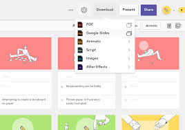 Custom layouts · distribution tools · advanced marketing tools How To Storyboard With Google Slides Step By Step Guide Boords