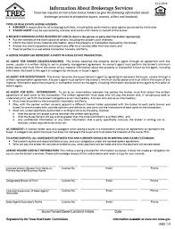 Effective immediately, please appoint (broker name/agency) located at (broker address) as designated broker of record on the above mentioned policy. Information About Brokerage Services Trec