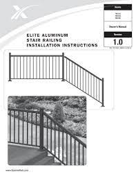 Xpanse eminent hand raile instilation instructions. Elite Aluminum Stair Railing Installation Instructions Xpanse