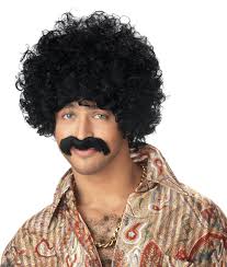 Amazon.com: California Costumes Mens How You Doin Wig & Moustache  Costume, Black, One Size : Clothing, Shoes & Jewelry