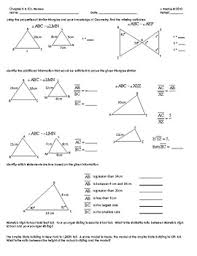 Geometry Review Triangle Similarity Geometry Review Triangle Inequality Theorems