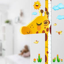 Baby Height Growth Chart Ruler For Kids Room Decor 3d Movable Giraffe Height Ruler Nursery Animal Wall Decals