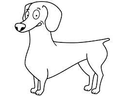 Dieren alle kleurplaten voor kinderen geweldig dieren om te tekenen. Schattige Cartoon Stijl Teckel Hond Kleurplaat