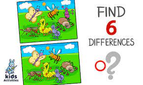 Smart, easy and fun crossword puzzles to get your day started with a smile. Spot The 6 Differences Between The Two Pictures Kids Activities