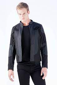 Hard Wired Black Jacket Men S Moto Rubber Motorcycle Pvc Etsy Futuristic Fashion Male Mens Jacket Black Mens Black Jacket