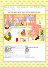 Joyeuses Paques Prepositions Fle Fiches Pedagogiques Preposition