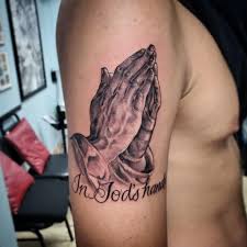 One sitting of seven hours, greyshade custom drawn design tattooed by lou bragg at a fine tattoo establishment 101 Amazing Praying Hands Tattoo Ideas You Will Love Outsons Men S Fashion Tips And Style Guide For 2020