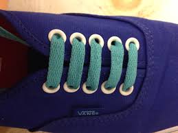Guide on how to lace vans with 5 holes. How To Bar Lace Vans B C Guides