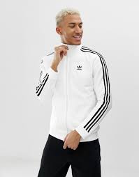 Adidas Black And White Jacket Mens Adidas Originals White Franz Beckenbauer Track Jacket Modesens Mens Fashion Blazer Mens Clothing Styles Mens Fashion Streetwear