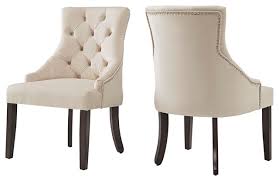 Touch the products for details or to buy in store. Rosalyn Velvet Button Tufted Sloped Wingback Dining Chair Set Of 2 Transitional Dining Chairs By Inspire Q