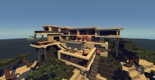 Minecraft building tutorial on how to build a huge modern house. Beach Side Modern House Minecraft Map