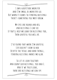 Gratitude Monsters Gratitude Poems Kids Poems Gratitude Activities