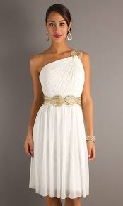 This Would Be A Great 2nd Dress For Your Wedding Change Into It To Be More Comfy Love It Grecian Dress Short White Cocktail Dresses Greek Goddess Dress